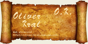 Oliver Kral vizit kartica